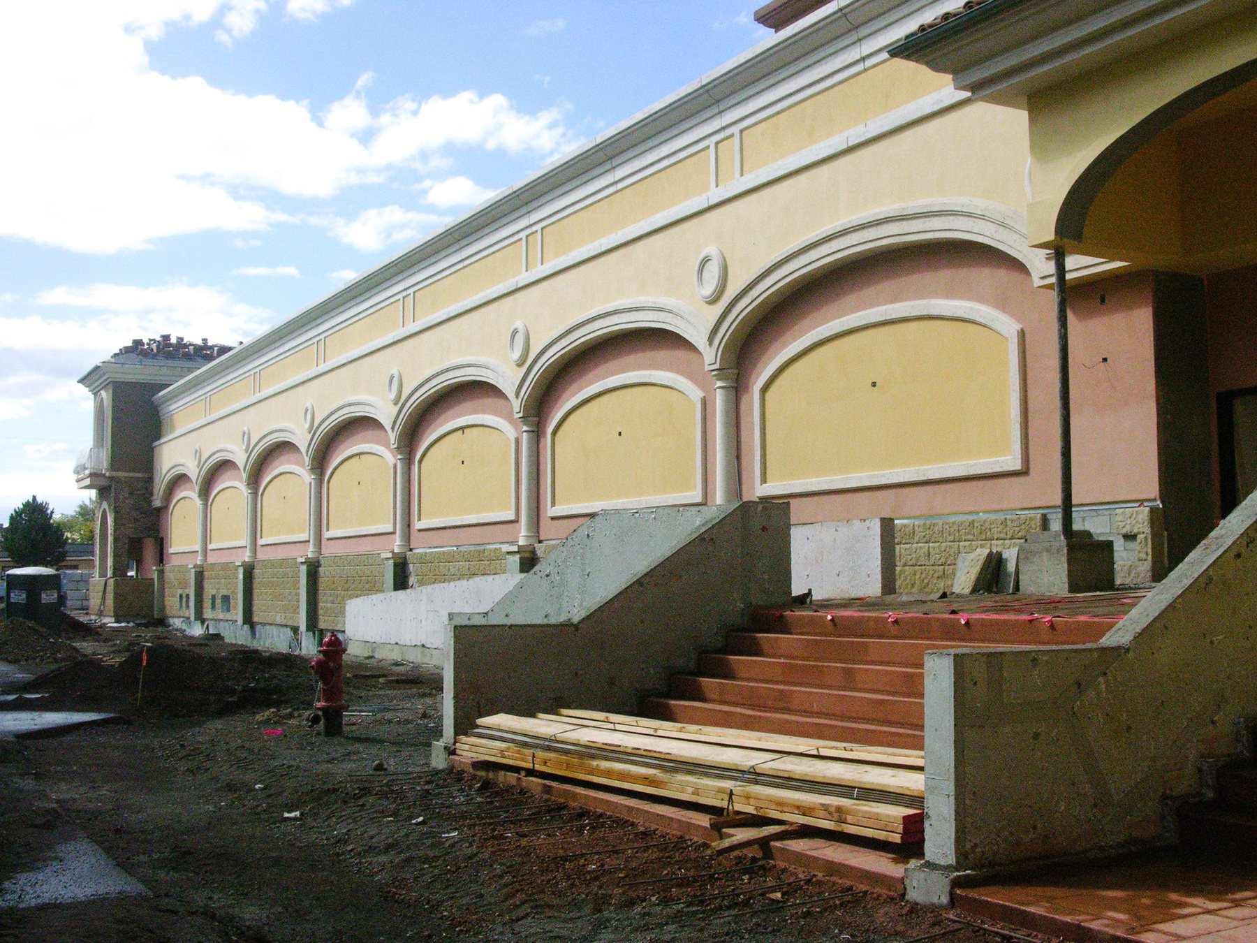 Exterior arcade detailing